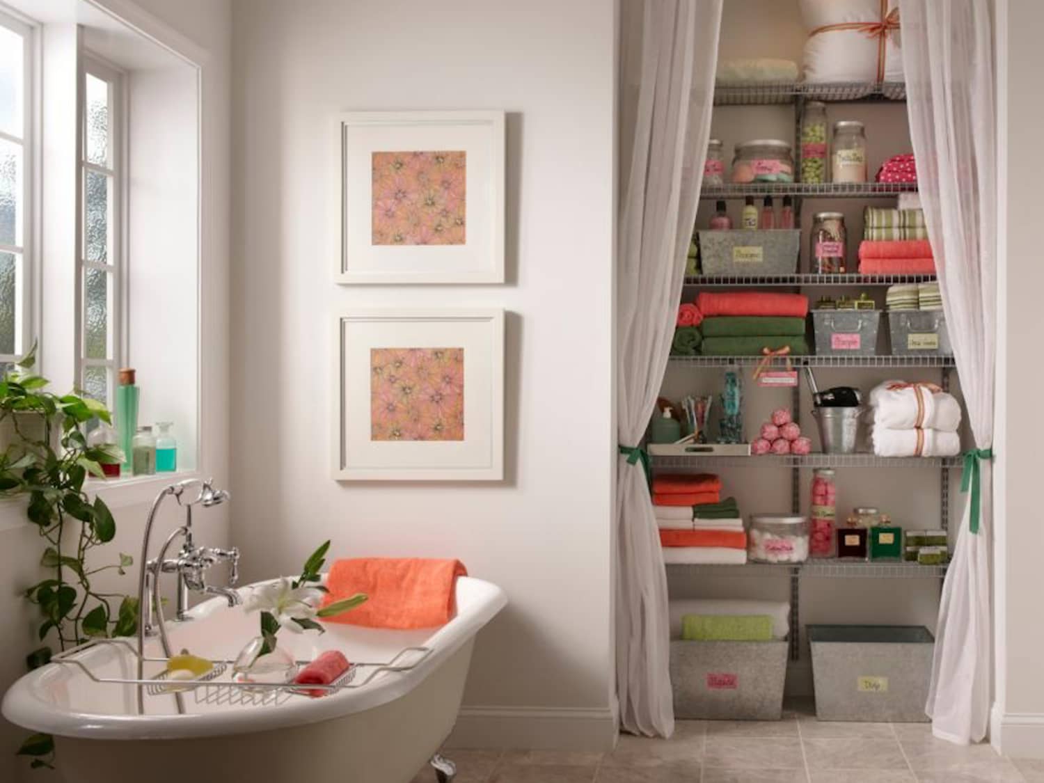 Project Ideas For Hiding Clutter With Curtains Shades
