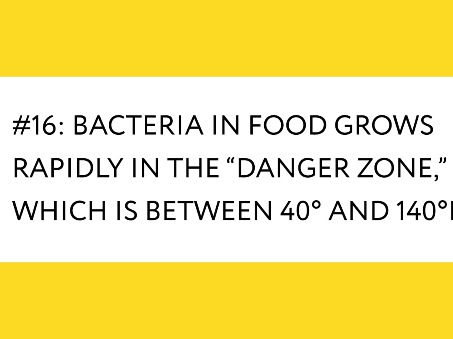 Food Danger Zone Chart