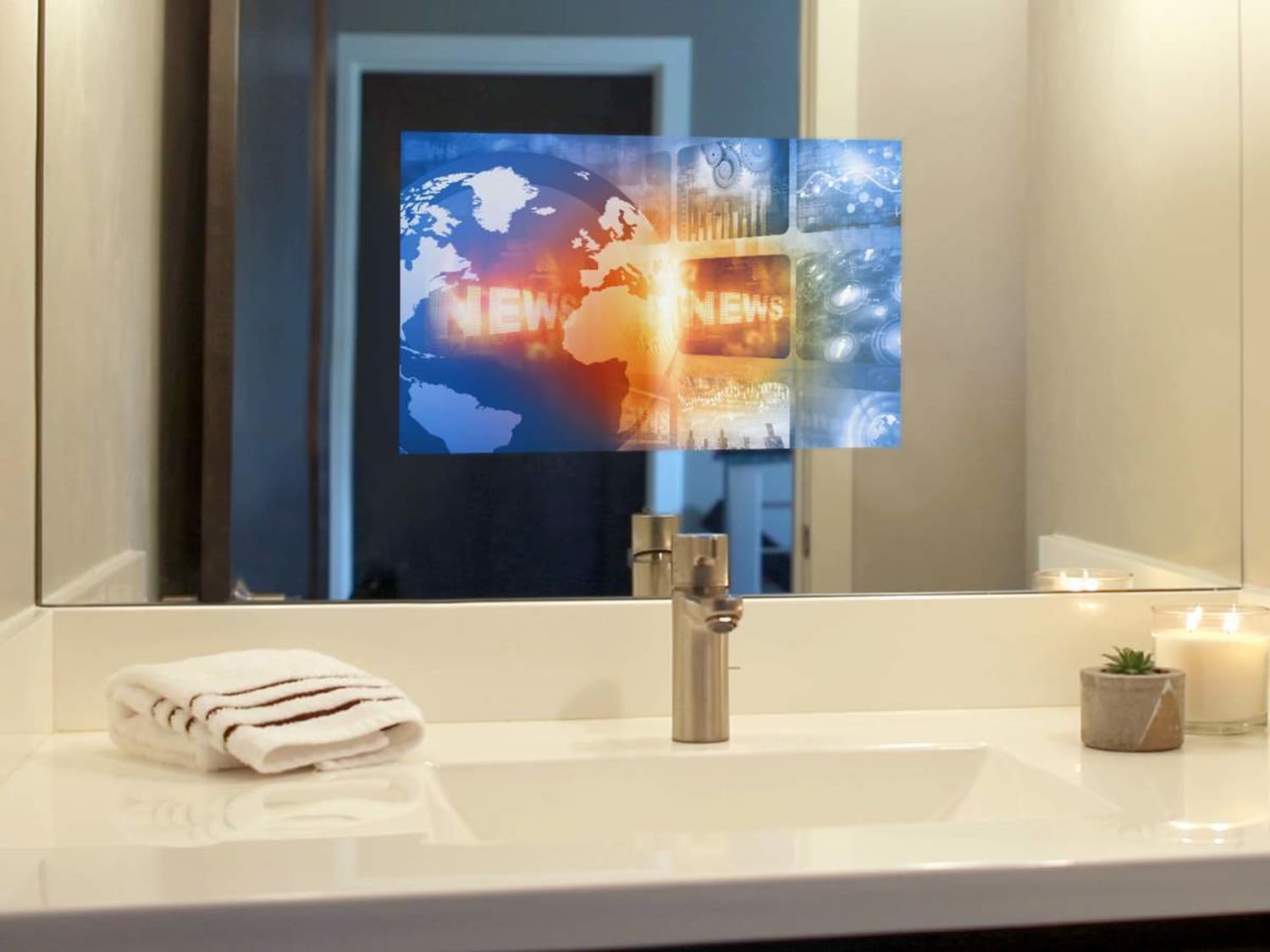 How To Make Your Own Dual Purpose Tv Mirror Apartment Therapy