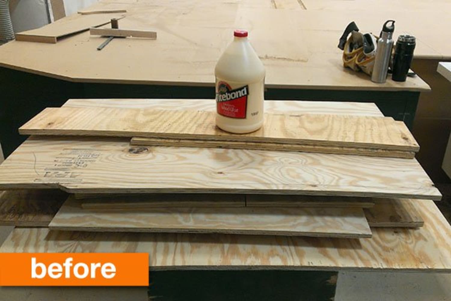 Before & After: Plywood Trash to DIY Desk Treasure