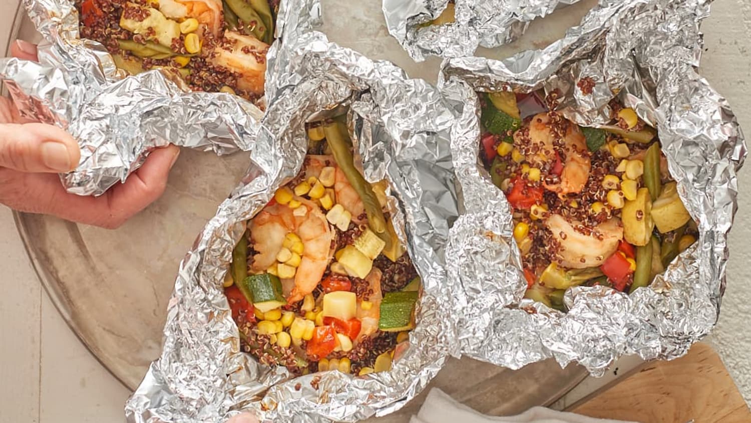 Grilled Shrimp and Vegetable Grain Bowls-image