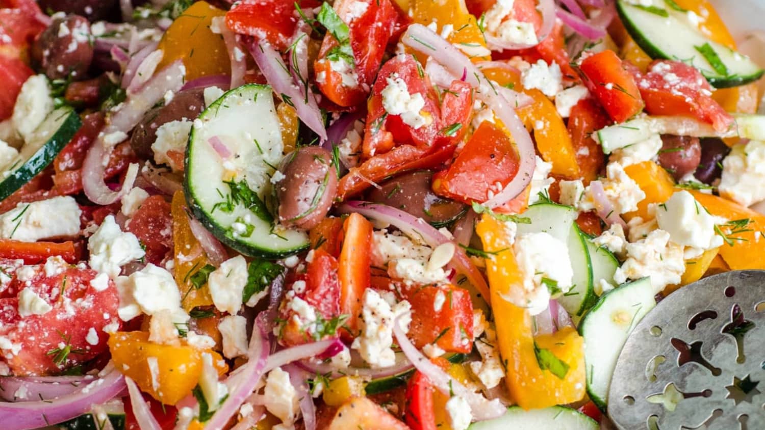 Tomato Salad with Red Onion, Dill and Feta-image