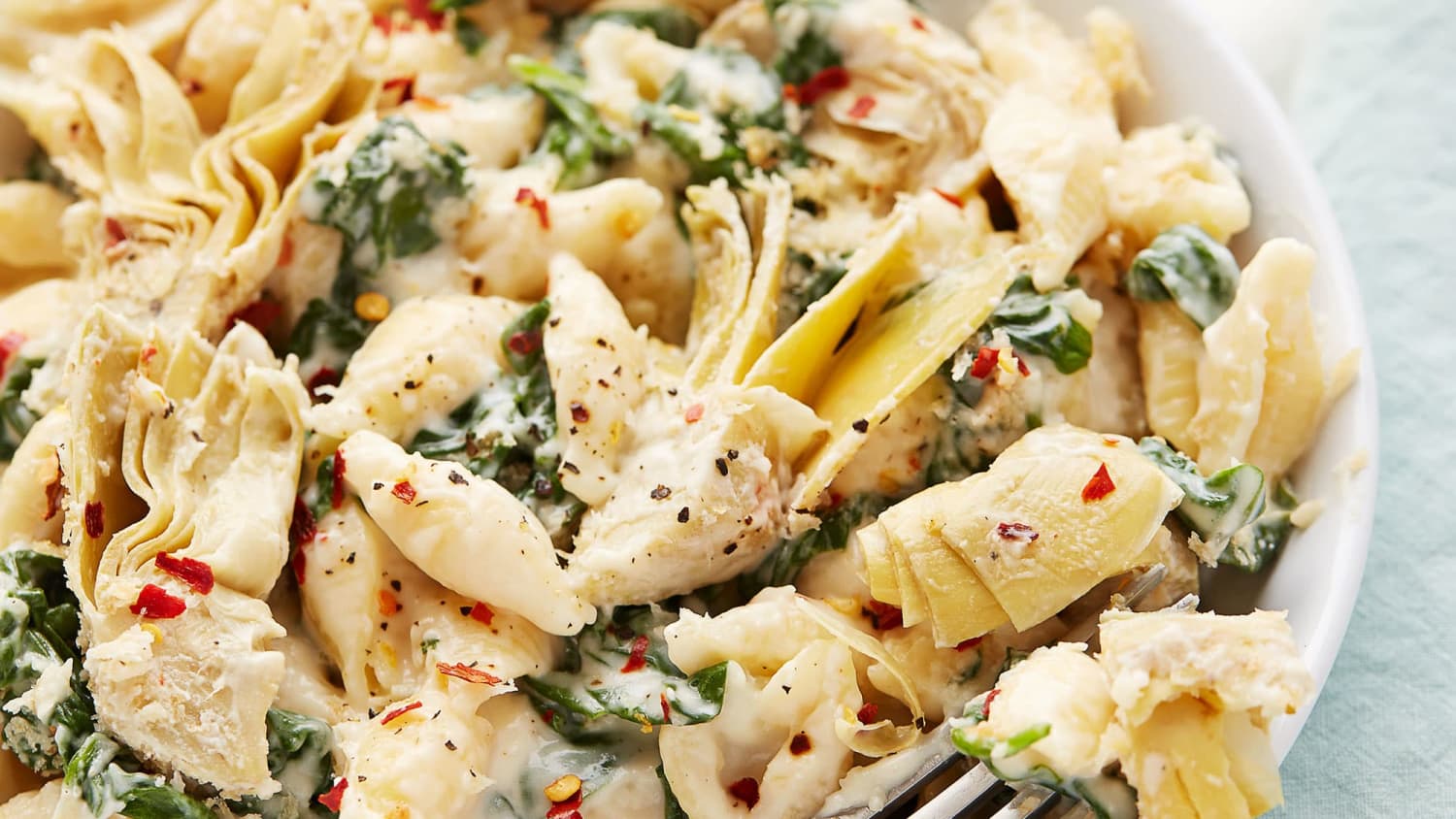 Fast and Fancy Spinach Artichoke Mac and Cheese-image