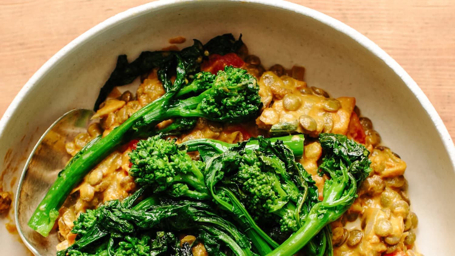 Tomato-Braised Lentils with Broccoli Rabe -image