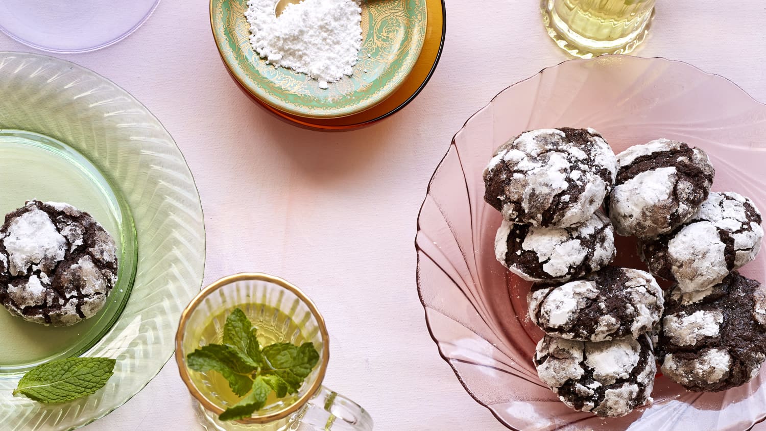 Mint Chocolate Crinkle Cookies-image