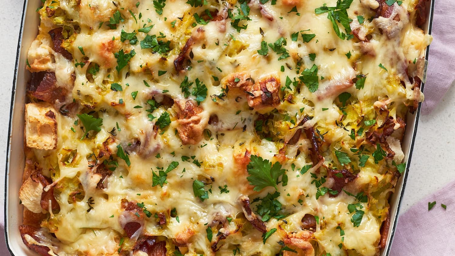 Make-Ahead Bacon & Leek Casserole-image