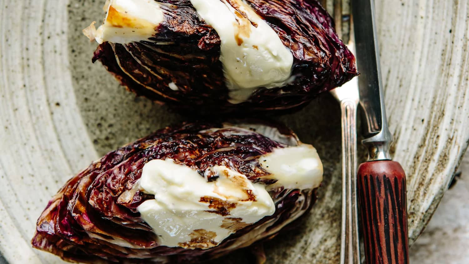 Grilled Radicchio with Creamy Cheese-image