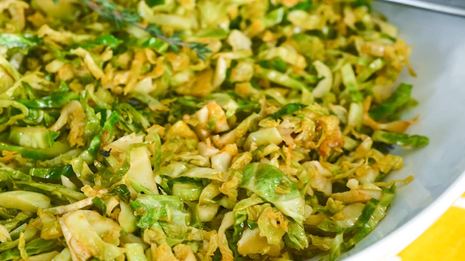 Smoky, Lemony Sautéed Shredded Brussels Sprouts-image