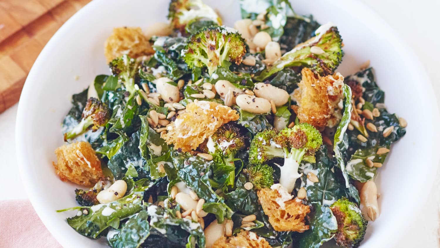 Broccoli and Kale Caesar Salad-image