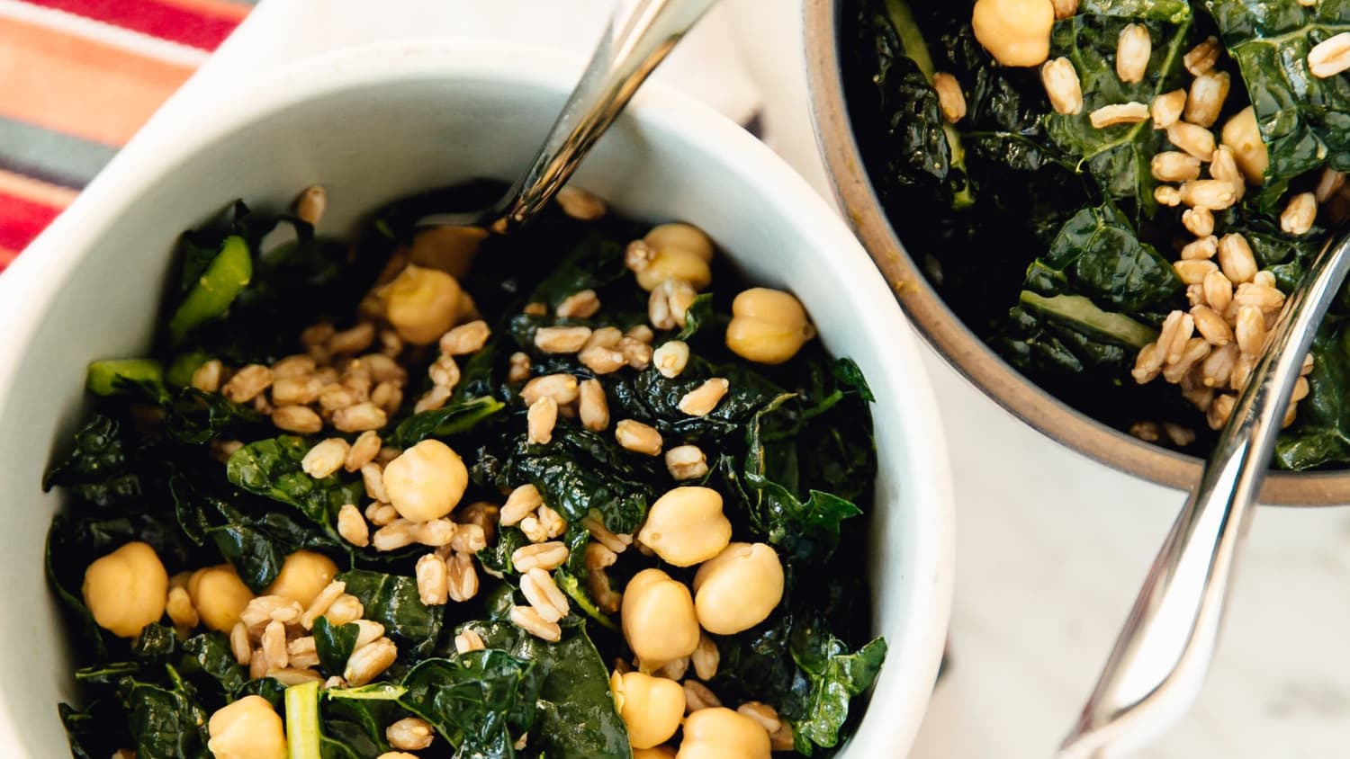 Chopped Kale, Farro & Chickpea Salad-image