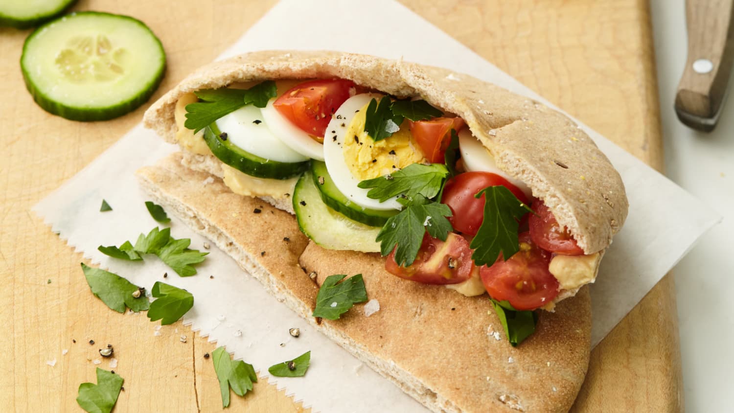 Mediterranean Breakfast Pitas -image