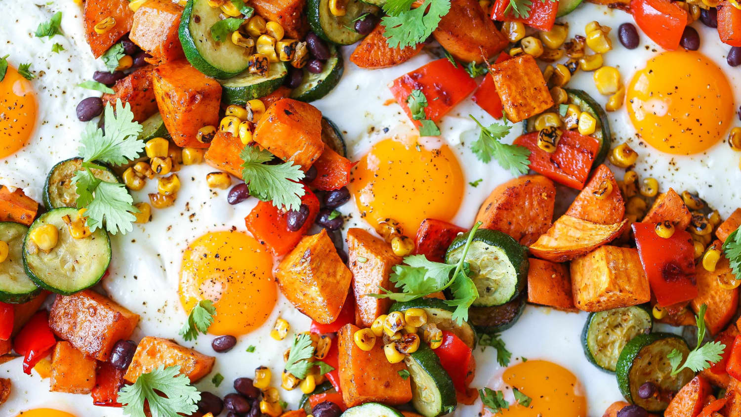 Sheet Pan Sweet Potatoes and Black Bean Hash-image