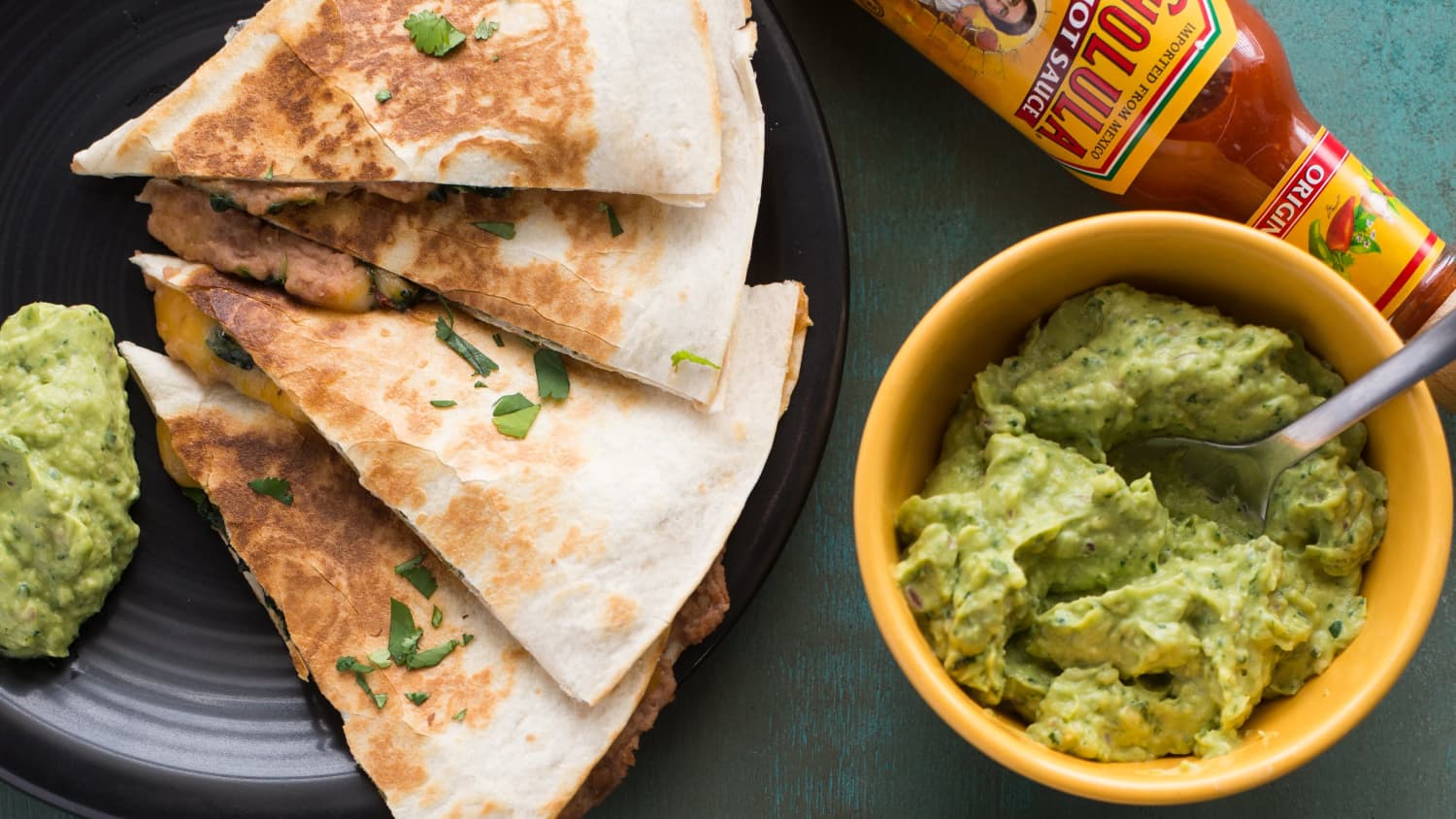 Spinach and Refried Bean Quesadillas-image