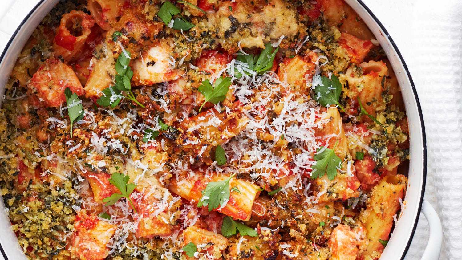 Chicken & Tomato No-Boil Pasta Bake-image