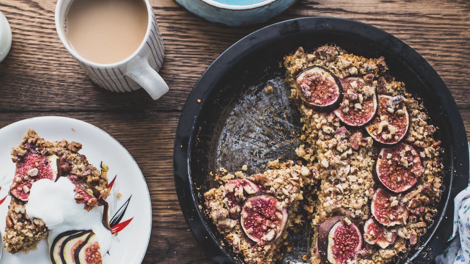 Baked Fig and Date Oatmeal with Pecan Streusel-image