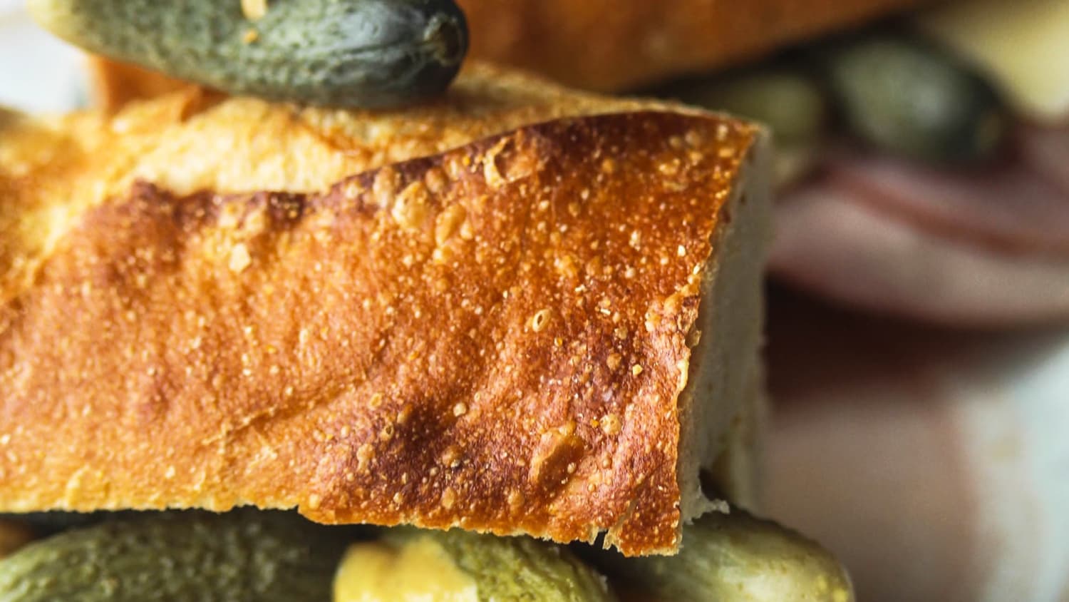 A Very French Ham and Cheese Baguette-image