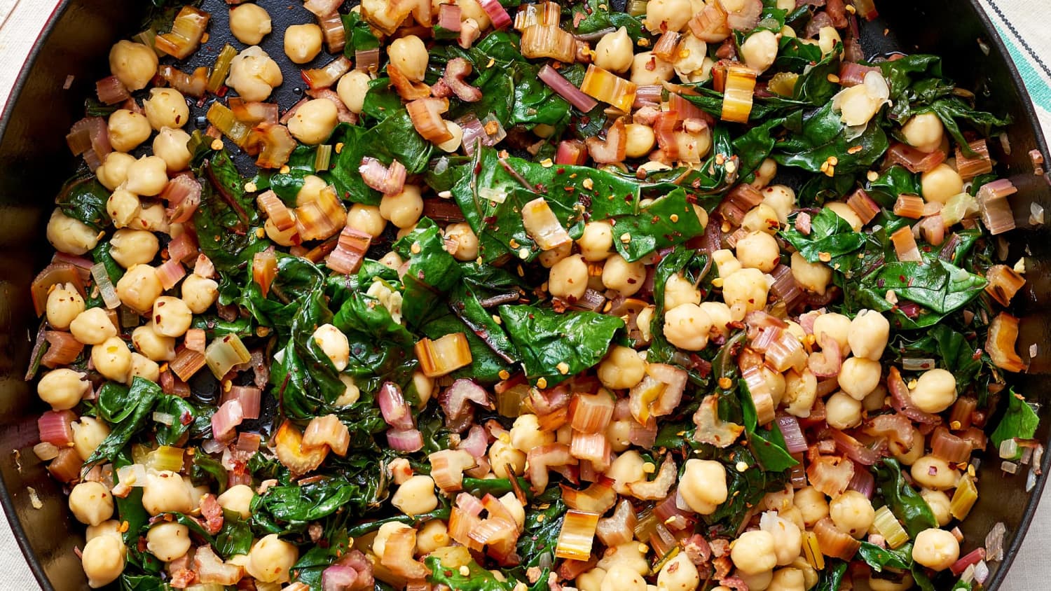 Swiss Chard with Garbanzo Beans (Bietole e ceci)-image