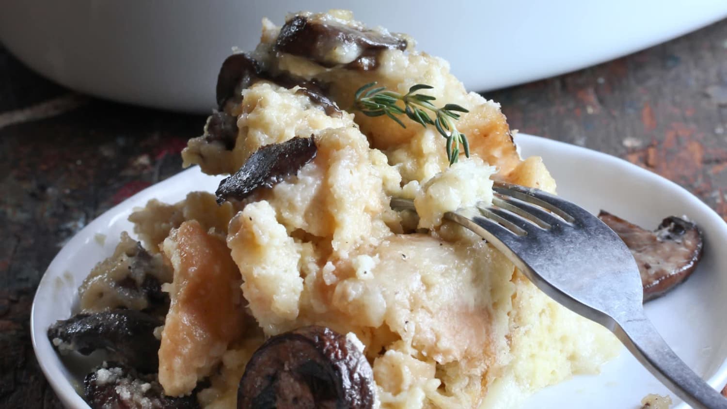 Brie & Mushroom Breakfast Strata-image