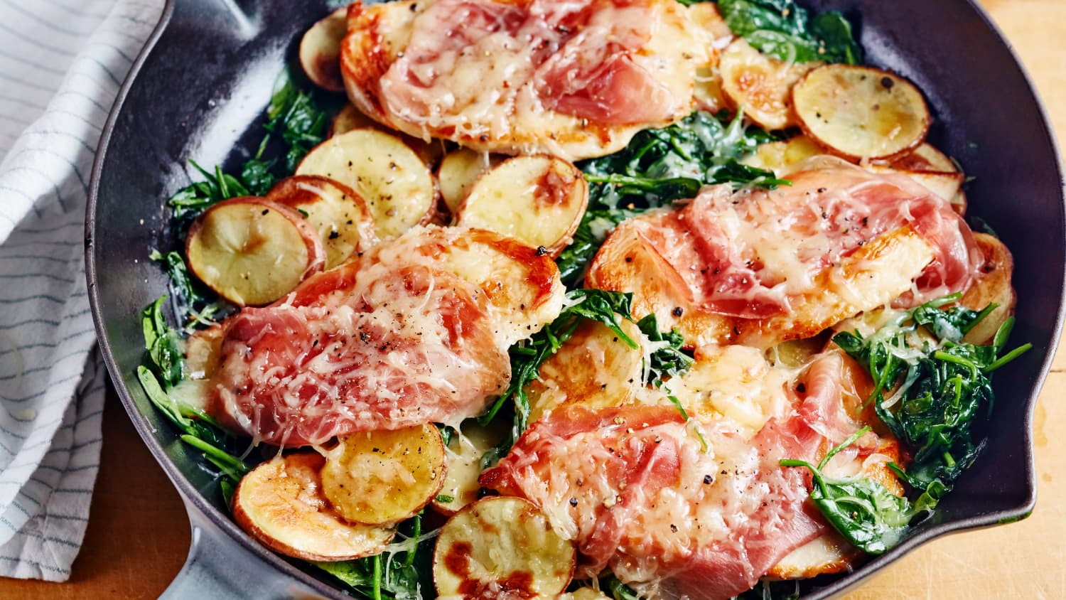 Chicken Saltimbocca with Spinach and Potatoes-image
