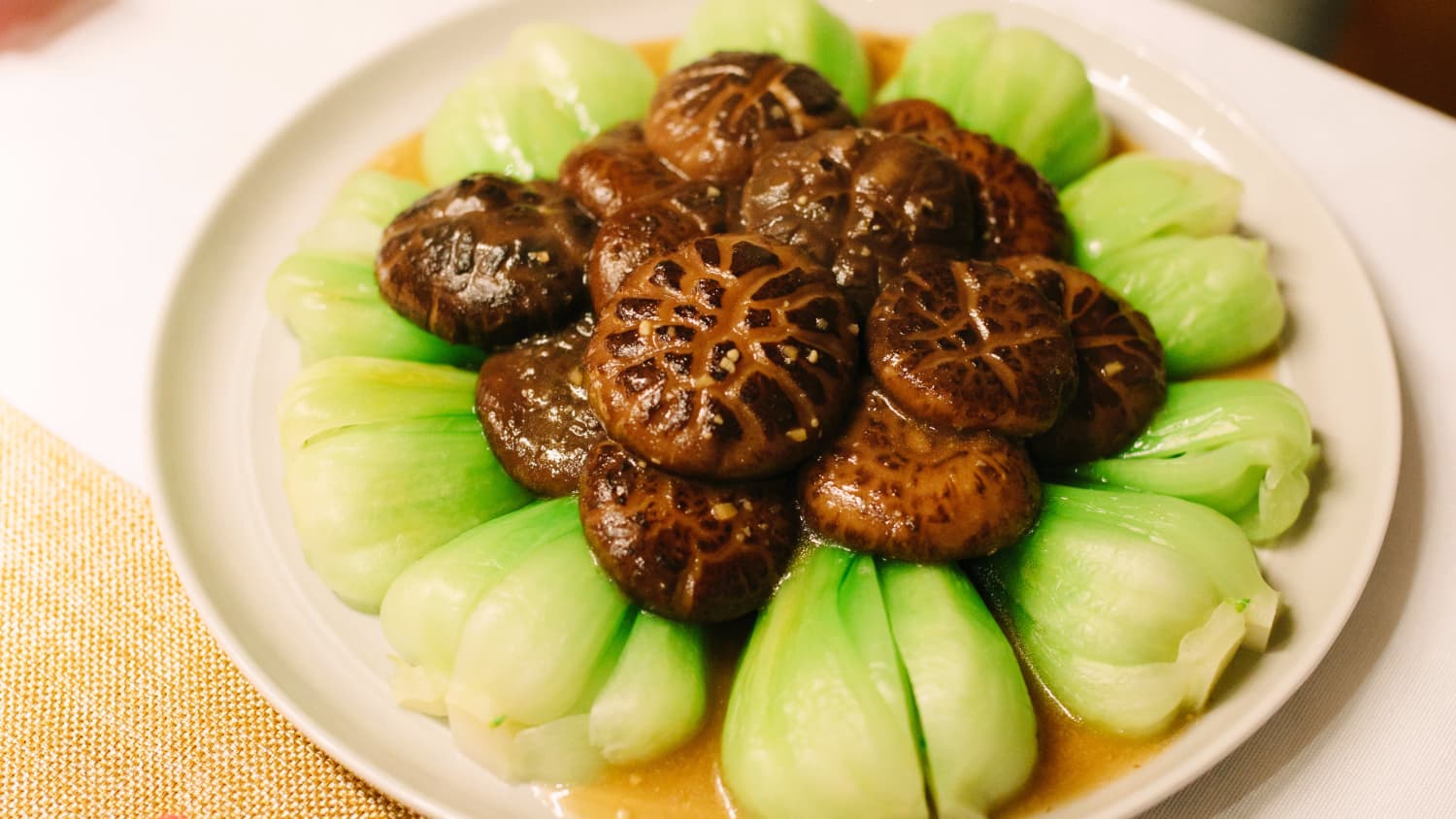 Braised Shiitake Mushrooms with Baby Bok Choy-image