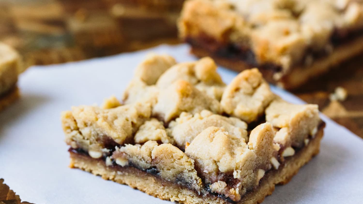 PB&J Crumble Bar Cookies -image