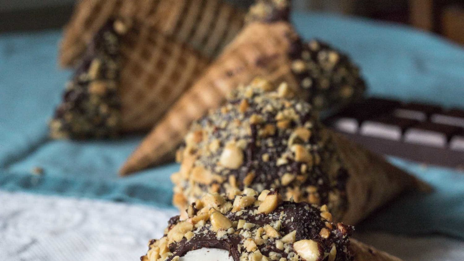 Homemade "Drumstick" Ice Cream Cones-image