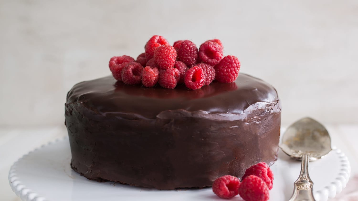 Chocolate Sponge Cake with Ganache Frosting-image
