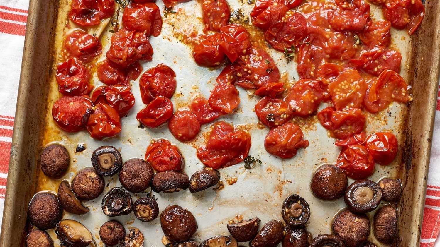 Sheet Pan Roasted Tomatoes & Mushrooms Recipe Cart