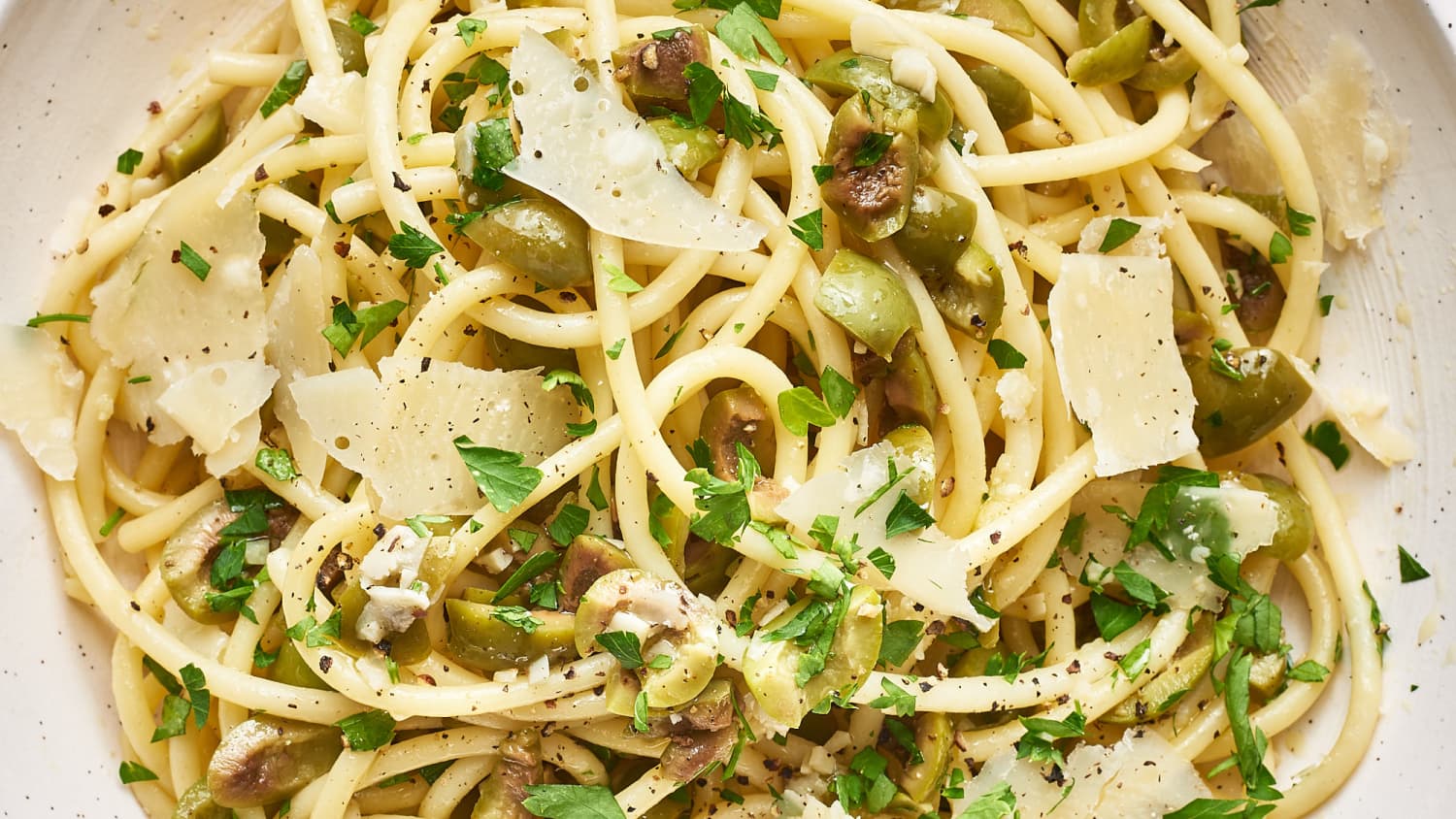 Easy Green Olive Pasta-image