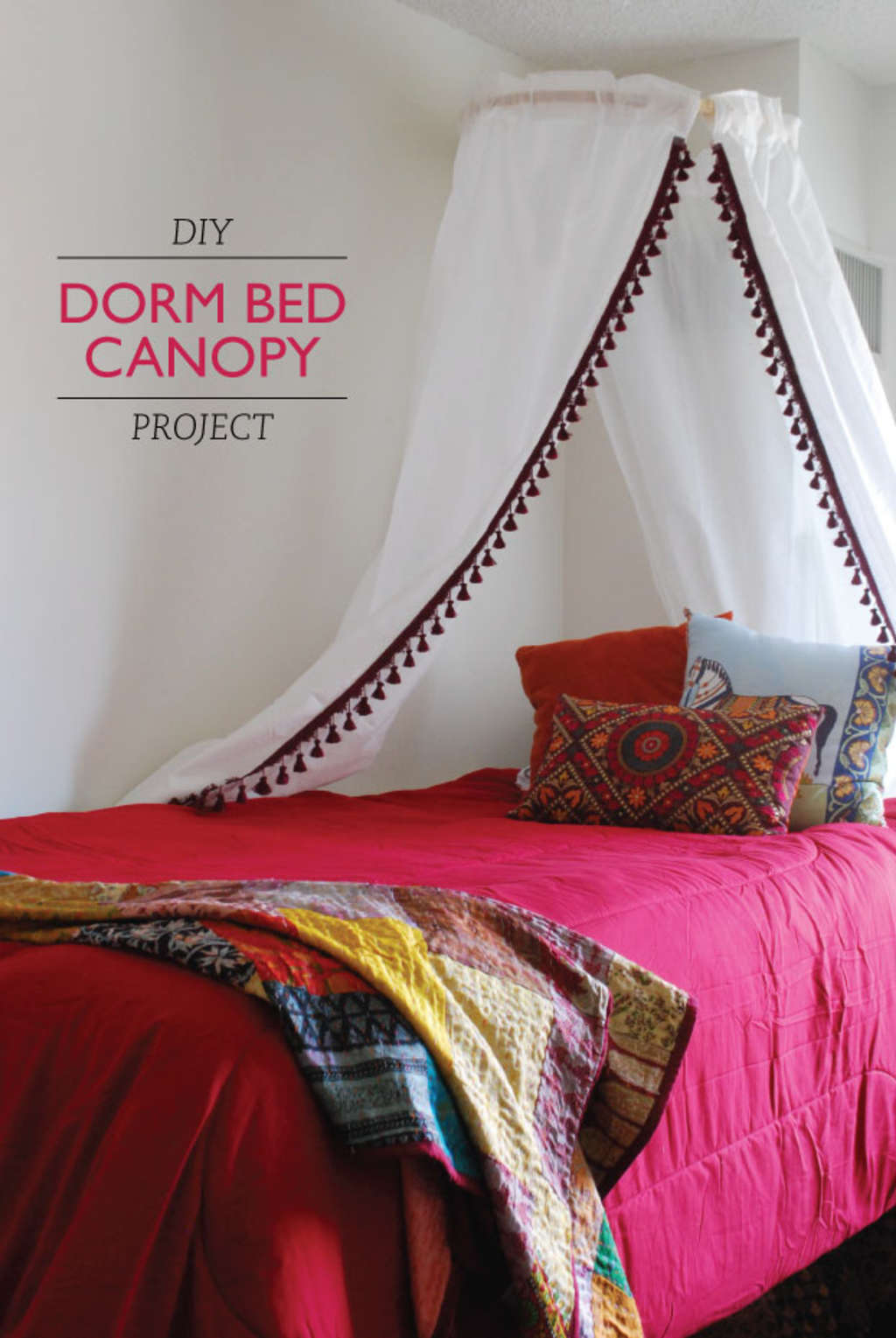 Get Laken's Look!: DIY Dorm Bed Canopy Project | Apartment ...