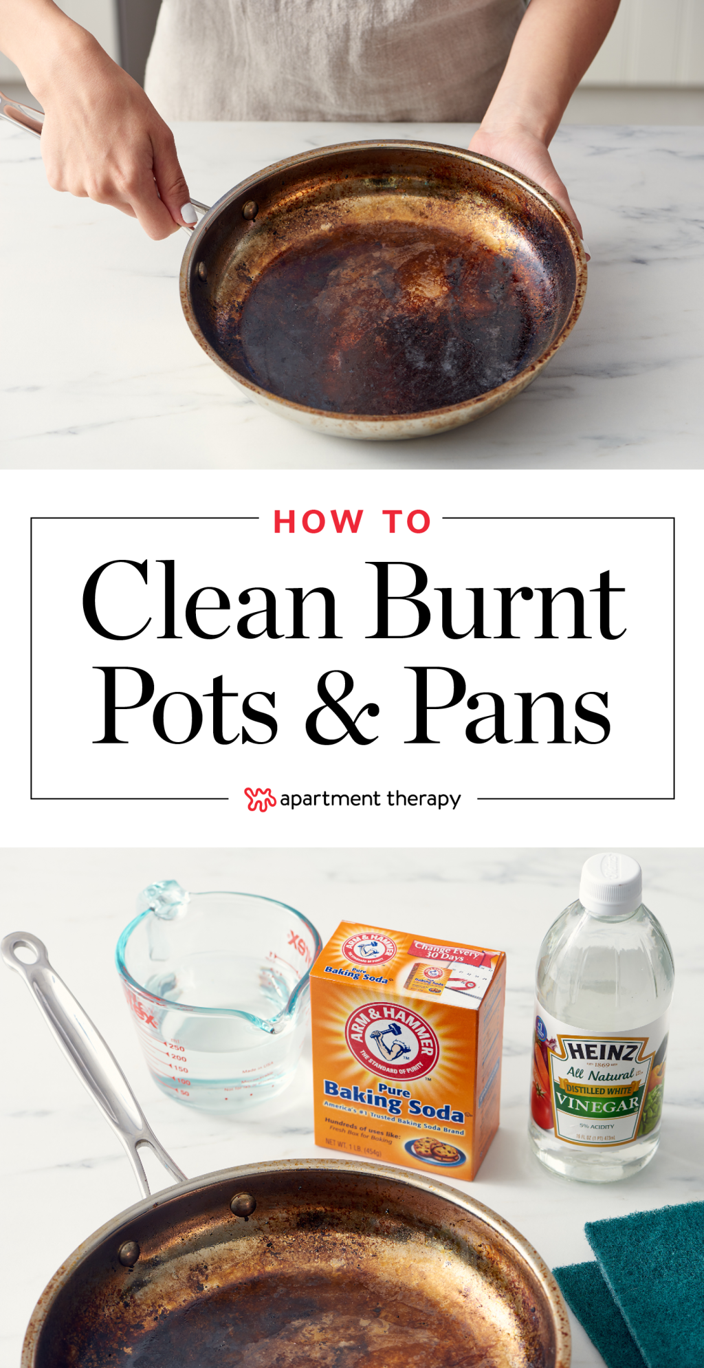 how to clean burnt pot