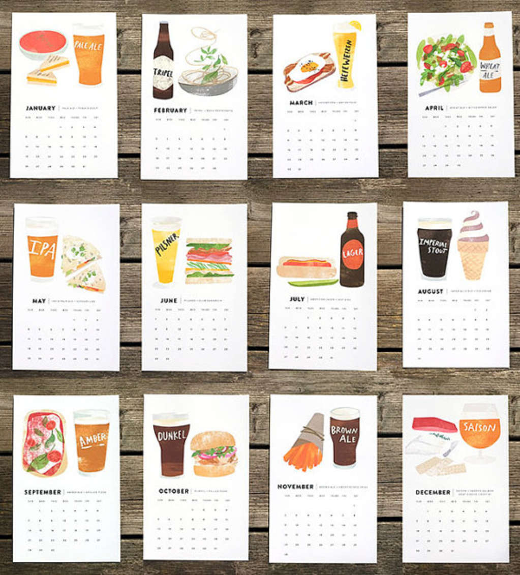 12 Beautiful Food Calendars for 2014 Kitchn