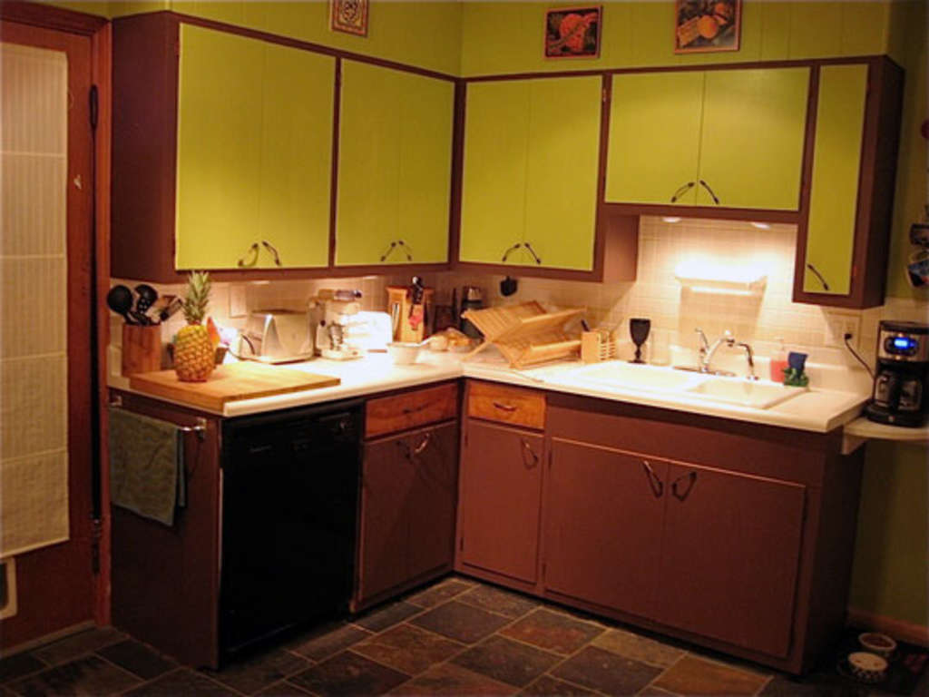 How To Refinish Flaky Cabinets From the 60s Jessi's February Jumpstart Project 2009  Kitchn