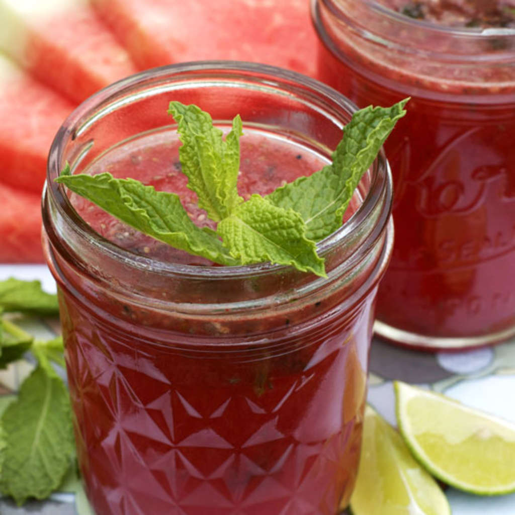 Drink Recipe: Watermelon Strawberry Cooler | Kitchn