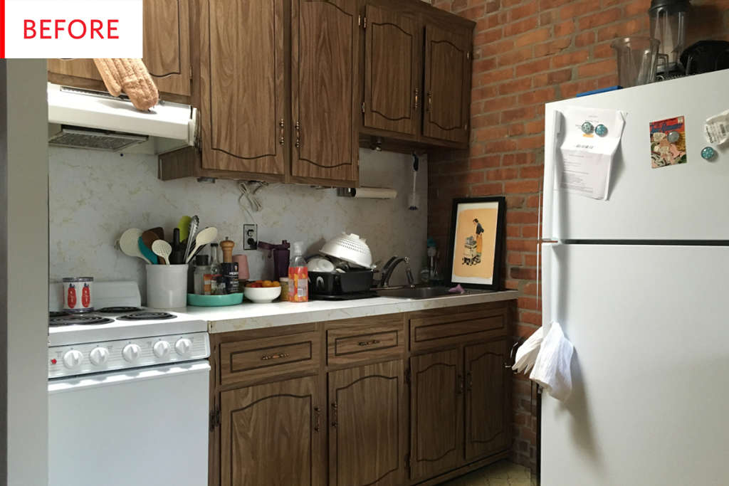 Before & After: An Amazing $300 Rental Kitchen Makeover ...