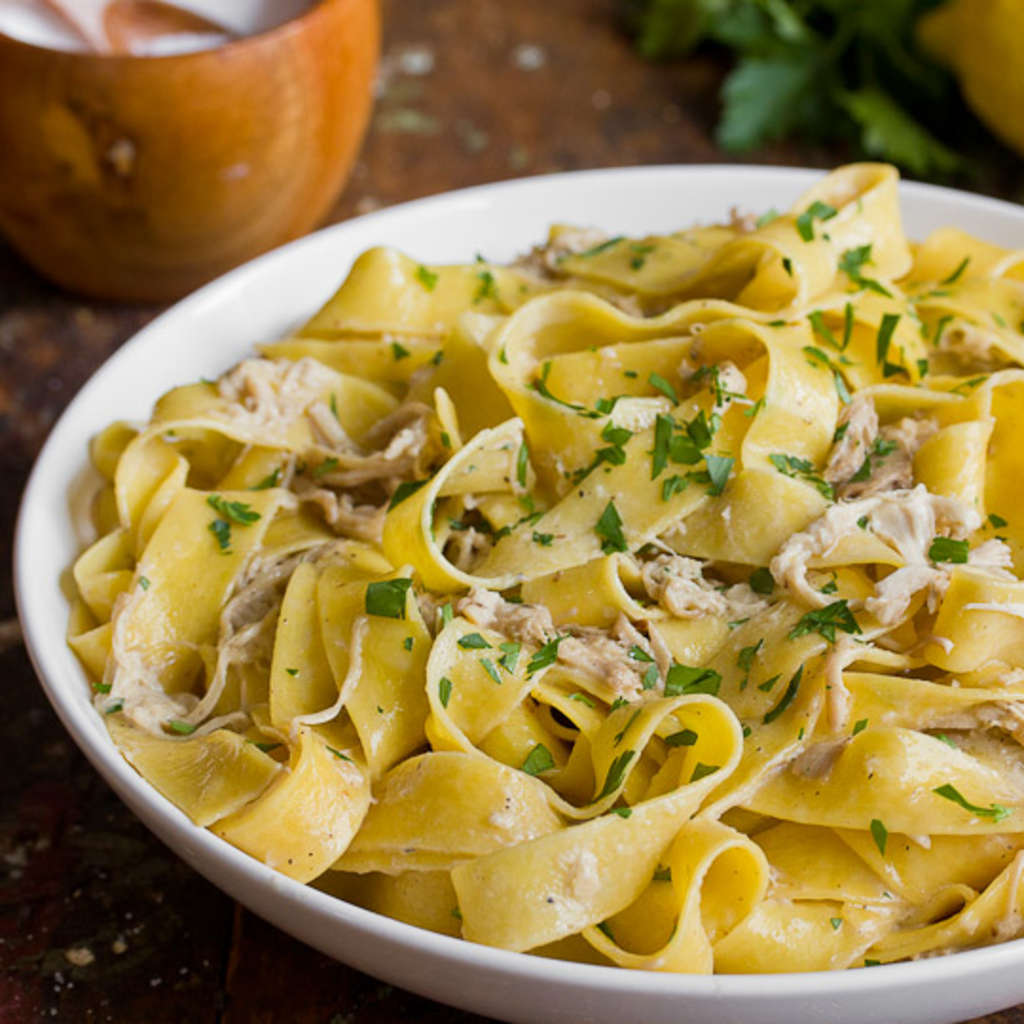 Pasta Recipe Creamy Braised Chicken with Pappardelle Kitchn
