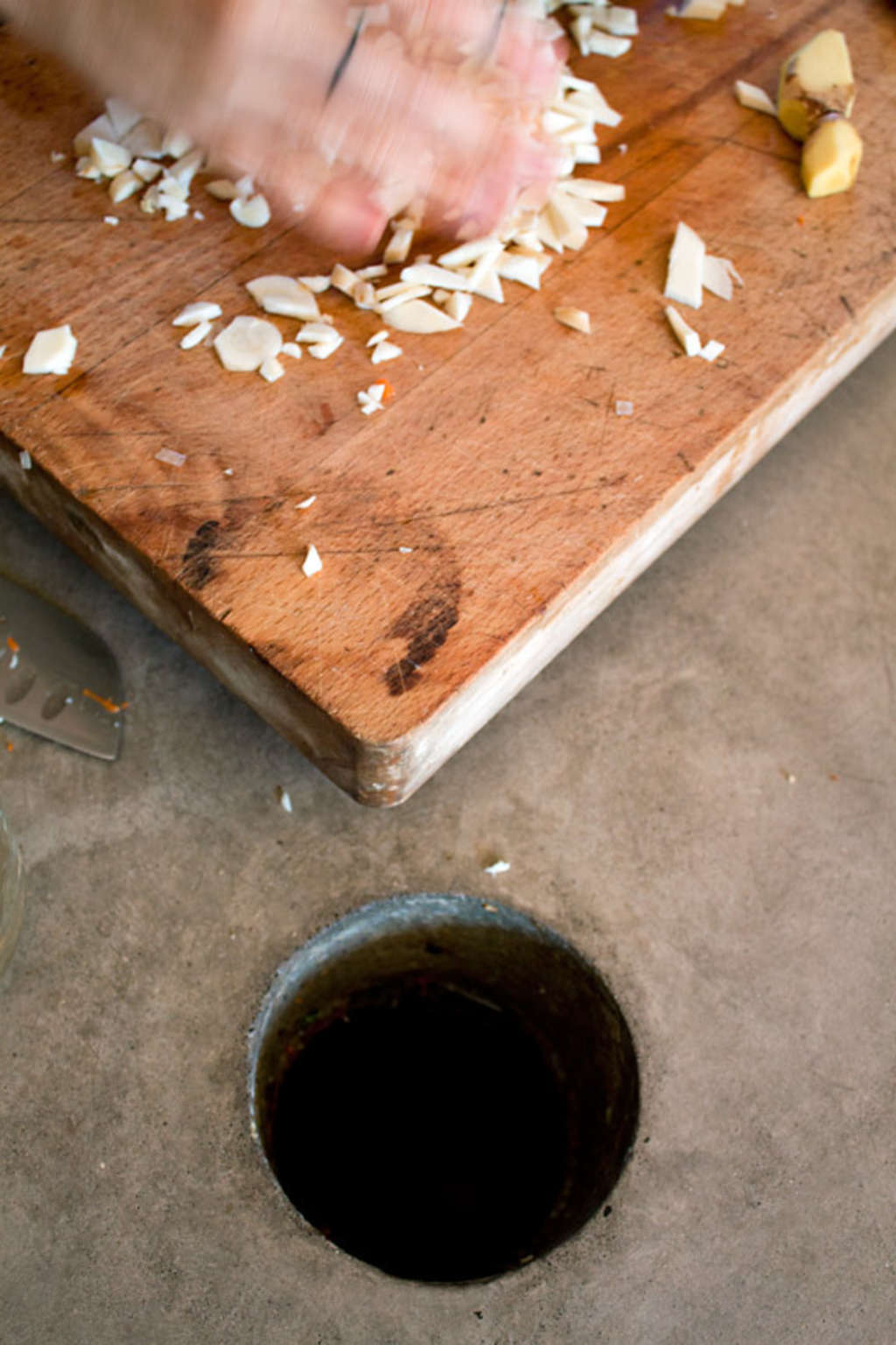 Countertop Holes for Compost & Trash: Why a Chute Is a Good Idea | Kitchn