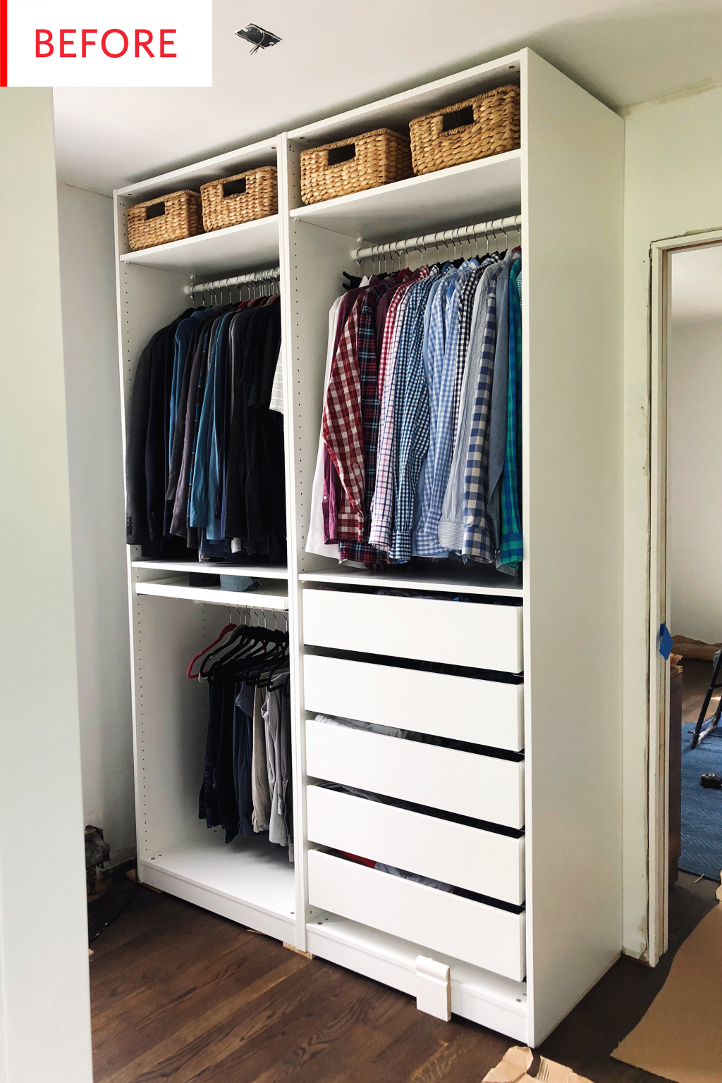 Smart Ikea Pax Closet Hack Before and After Photos Apartment Therapy