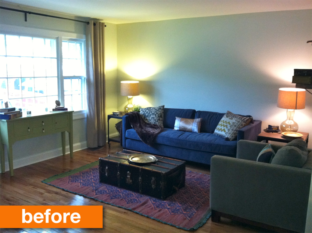Before Amp After A Living Room Gets Lighter Brighter