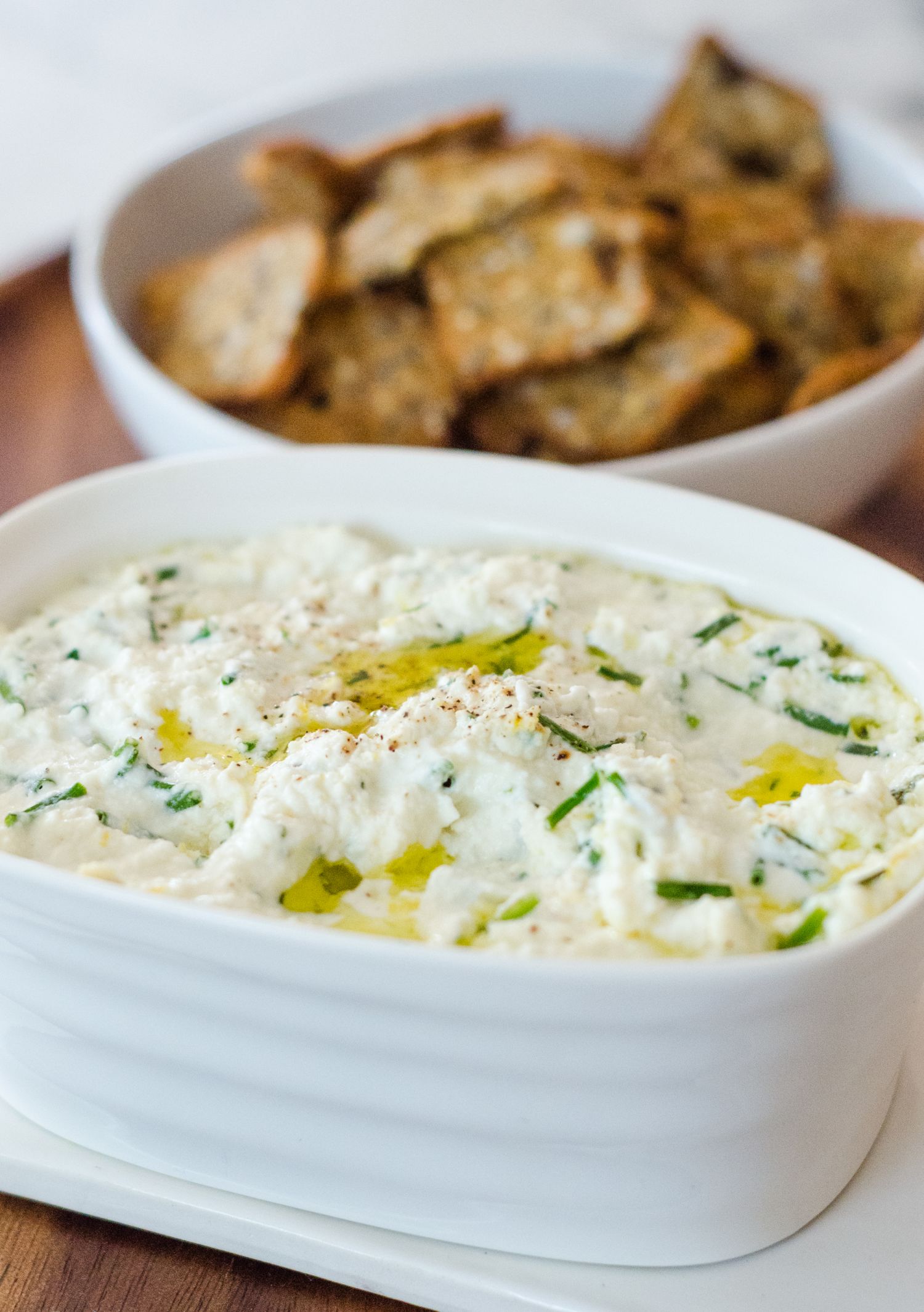 easy-appetizer-recipe-baked-ricotta-with-lemon-garlic-chives-kitchn