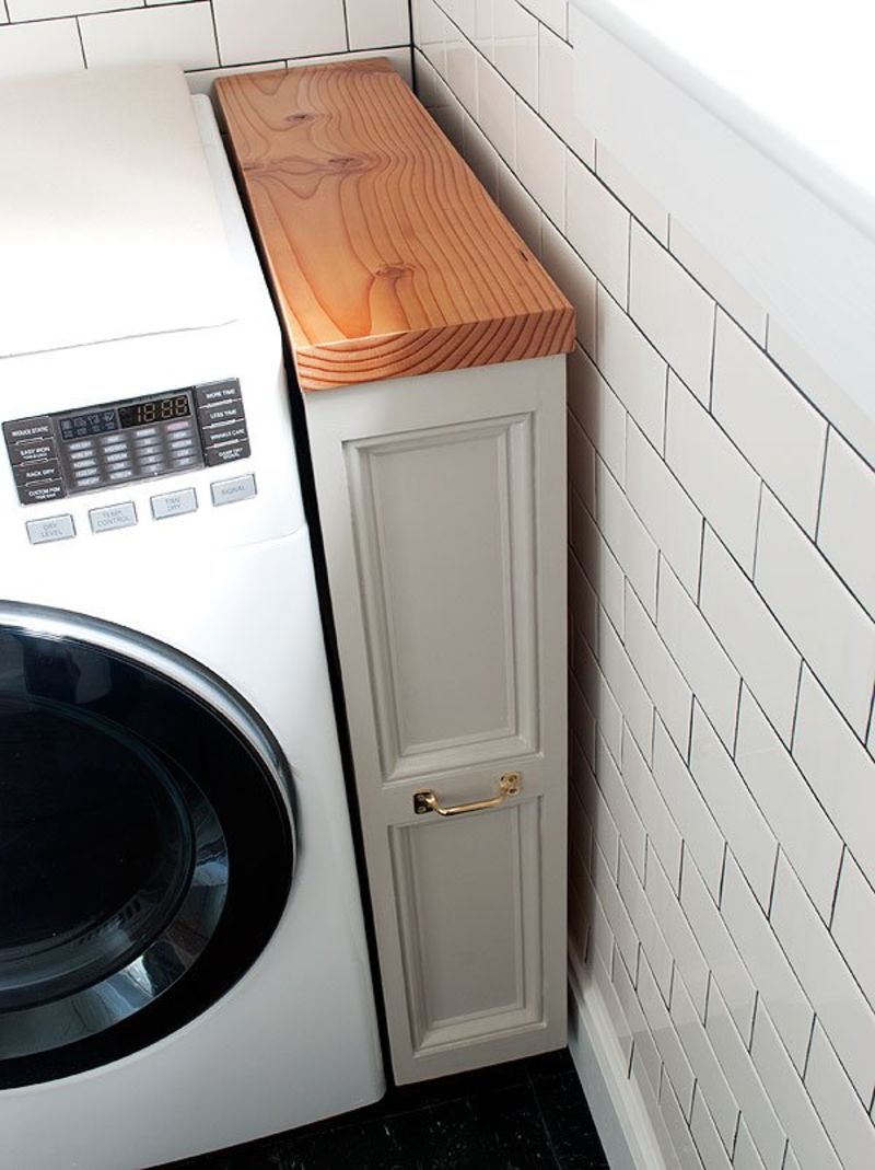 Laundry Room Storage Between Washer And Dryer Image to u