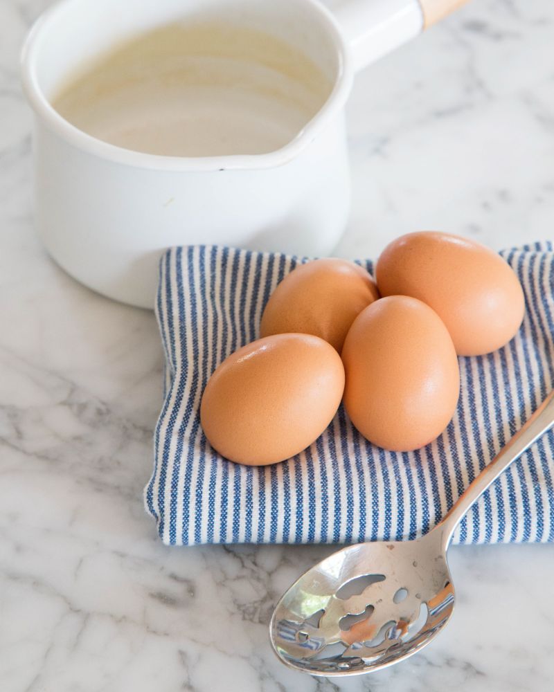 Eggs on a counter