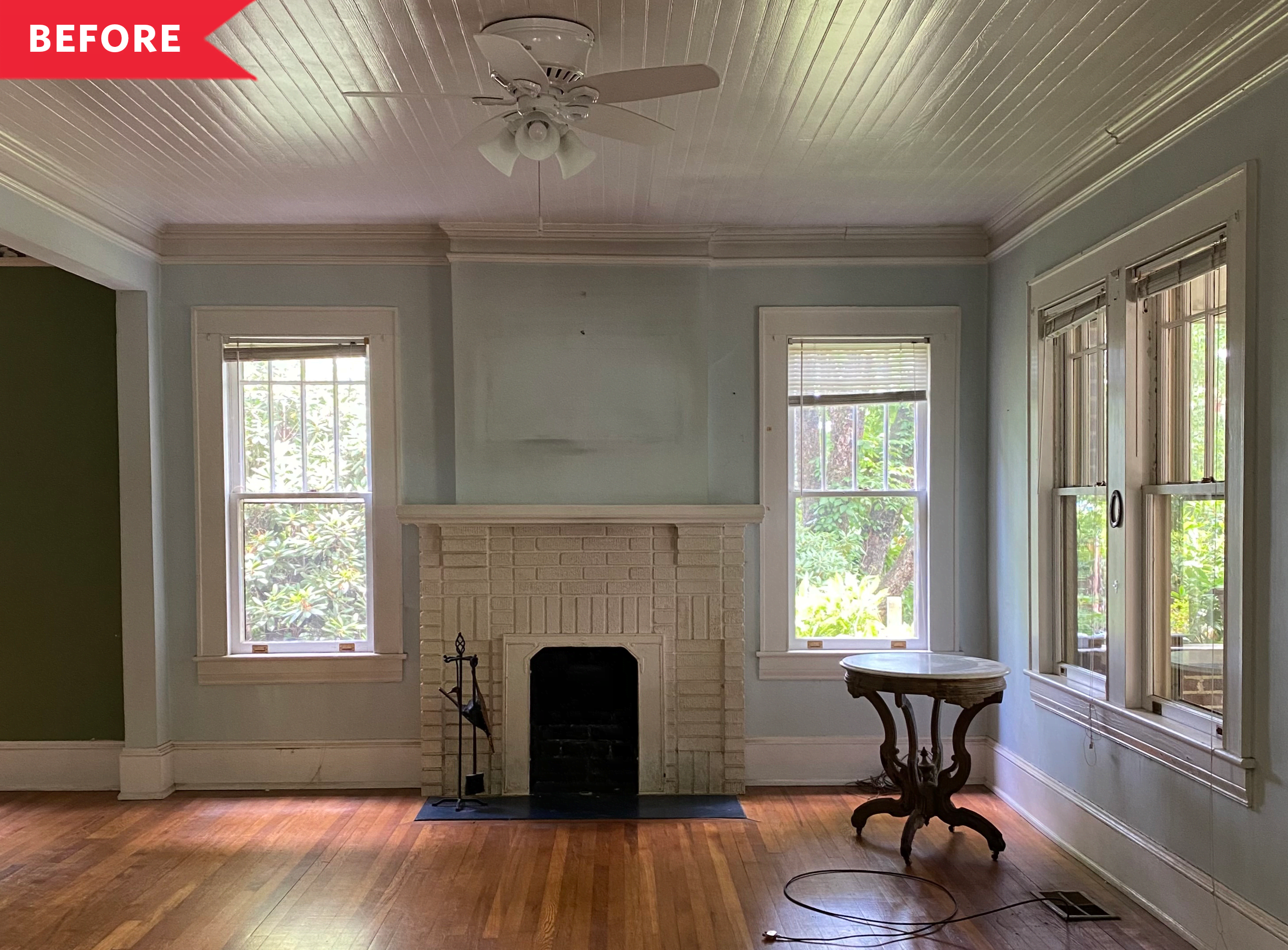 A 100-Year-Old Fireplace Becomes a Star 