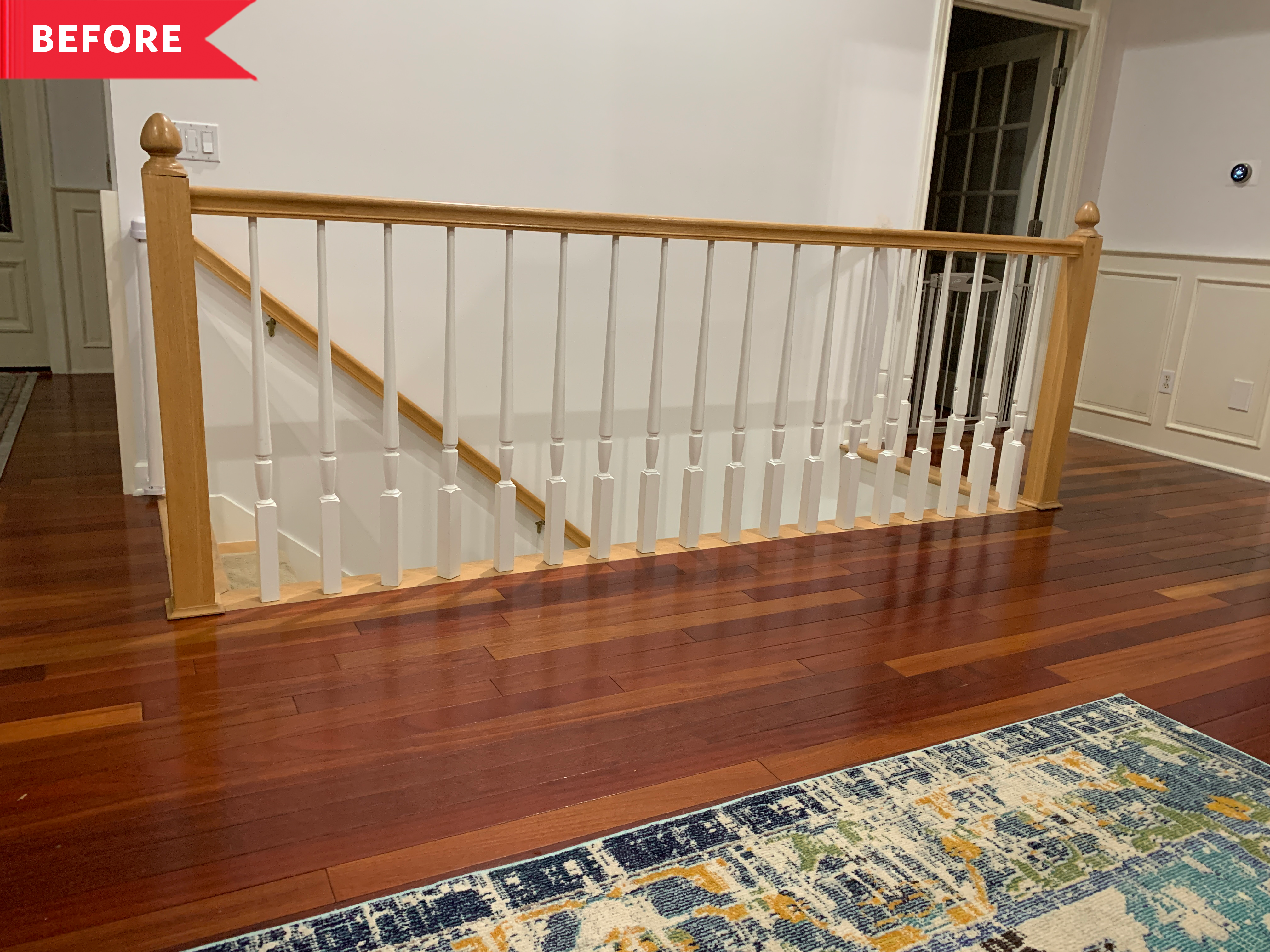 This $300 DIY Completely Modernized a Dated Staircase