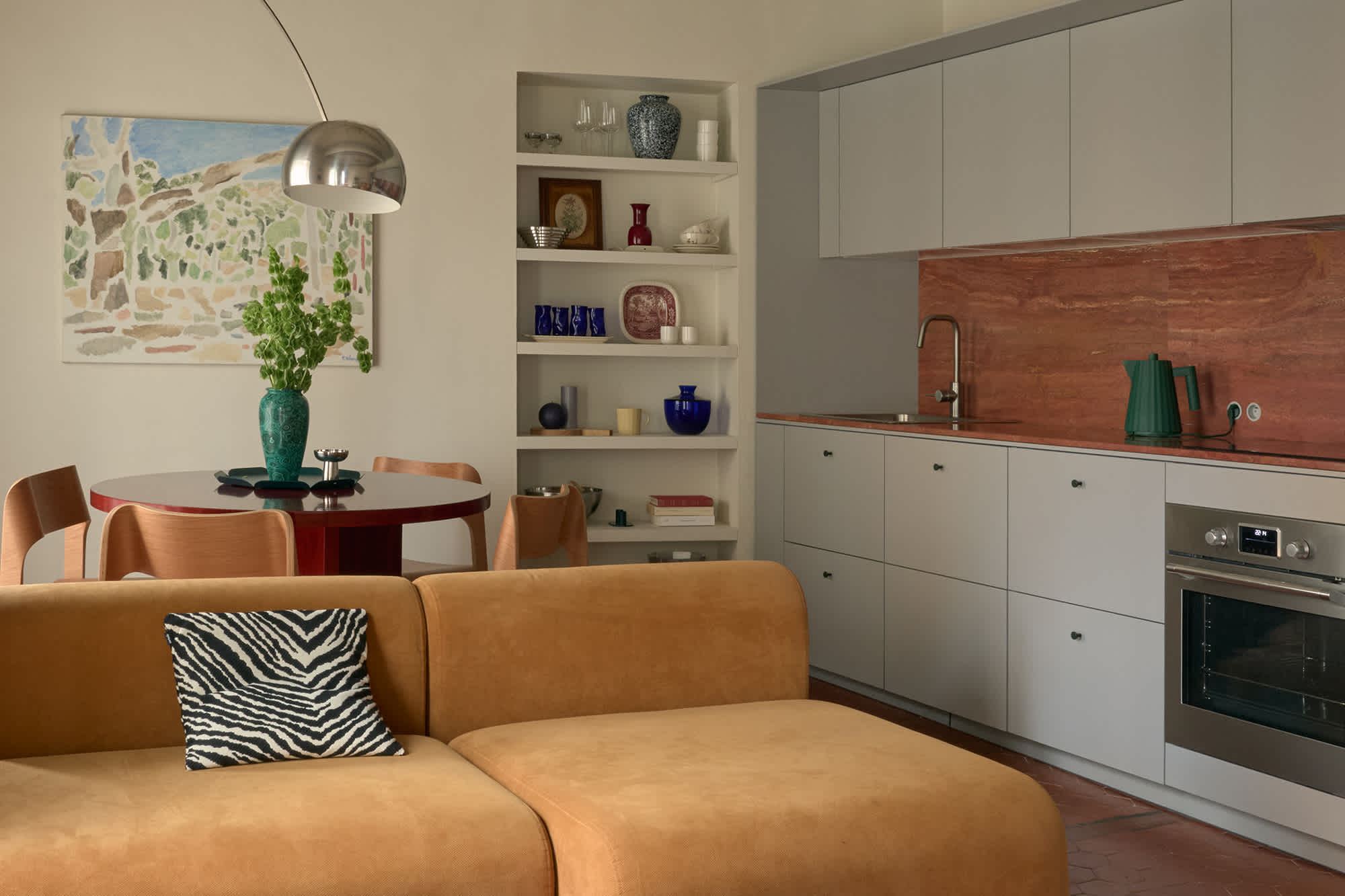This Small French Apartment Has Historic Frescoes and a Luxe IKEA Kitchen