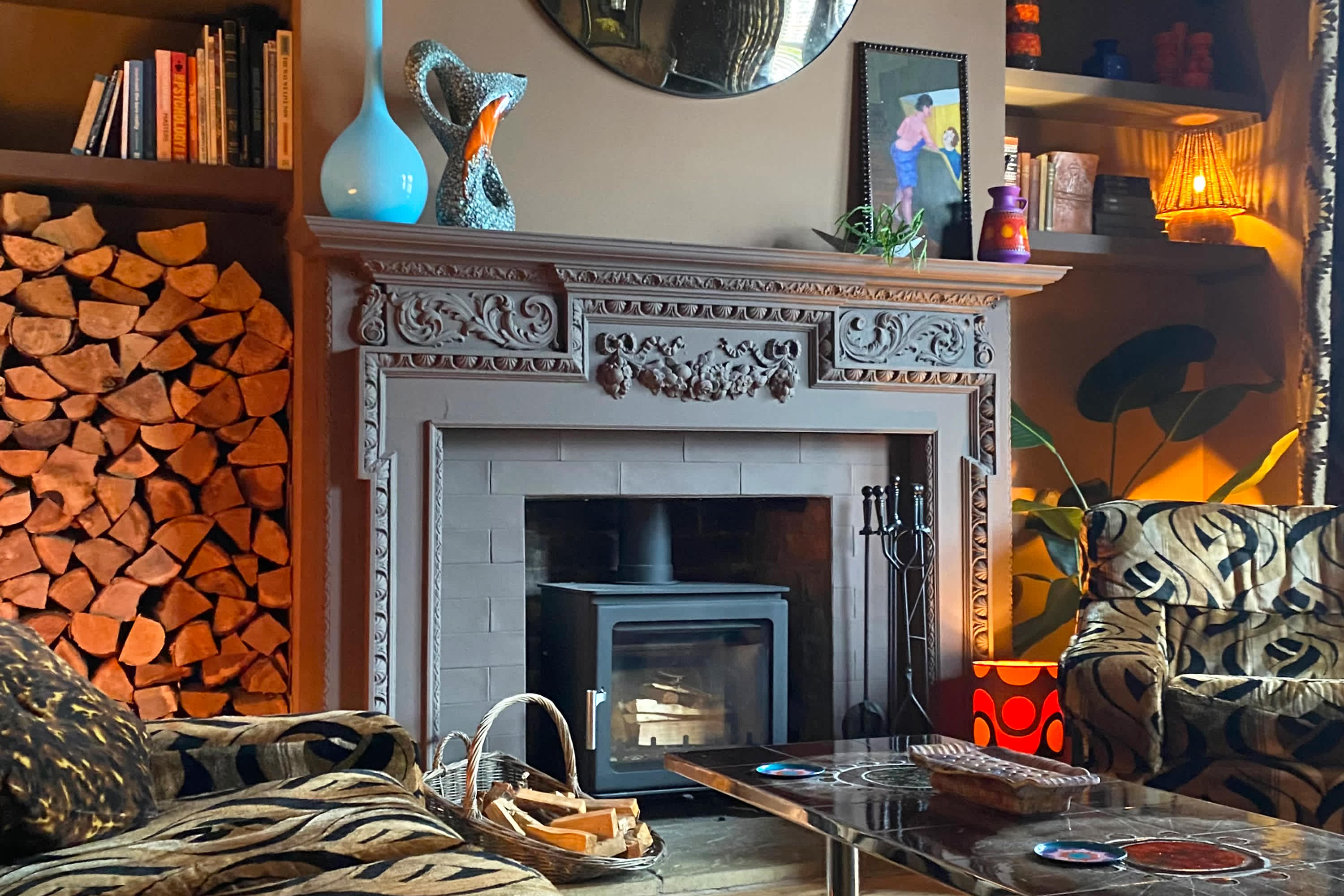 An 1890 House Went from Stark White to Cozy, Maximalist Vintage Wonderland