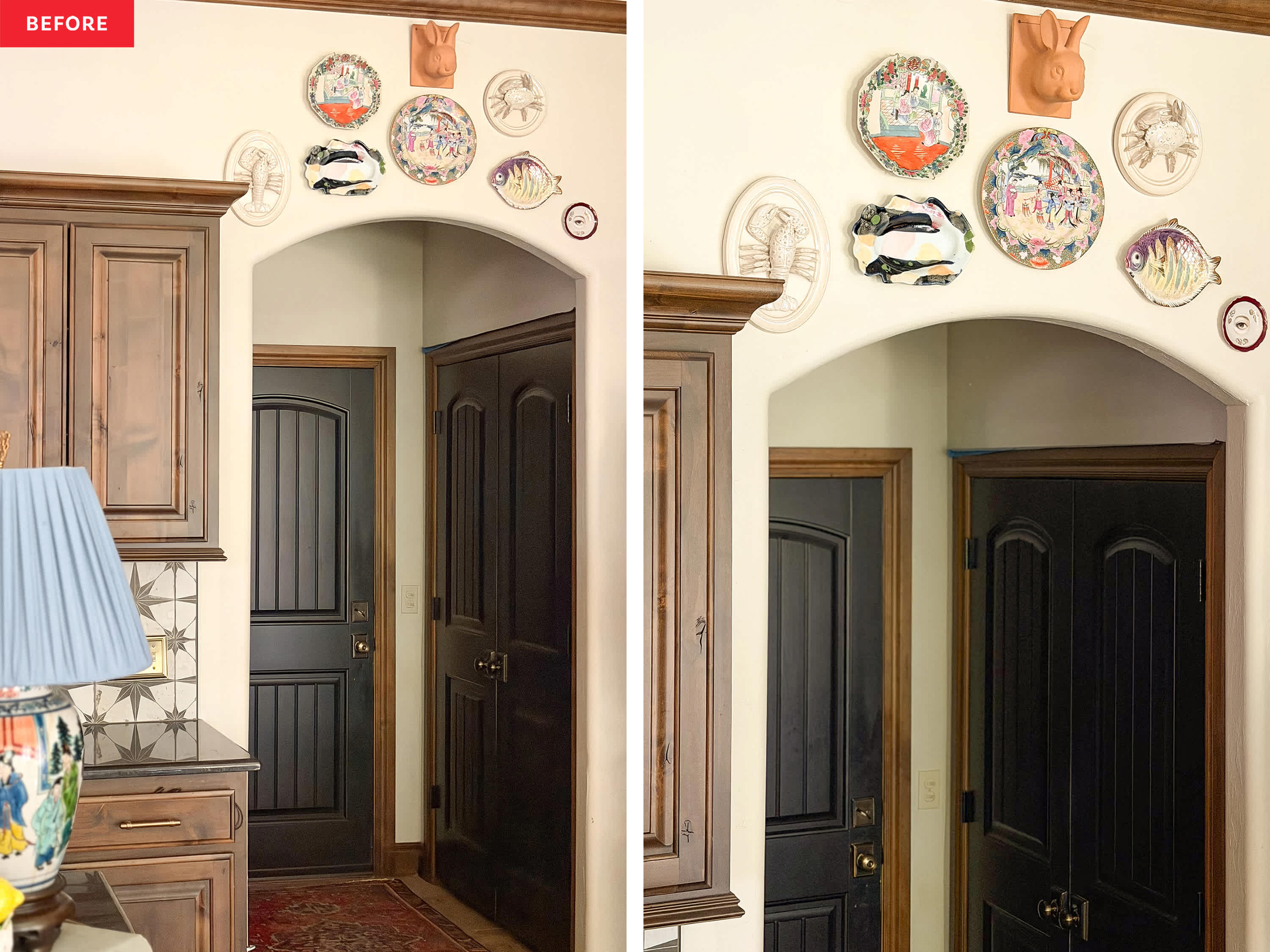 How a Designer Used Bold Stripes (and ChatGPT!) to Transform Her Entryway