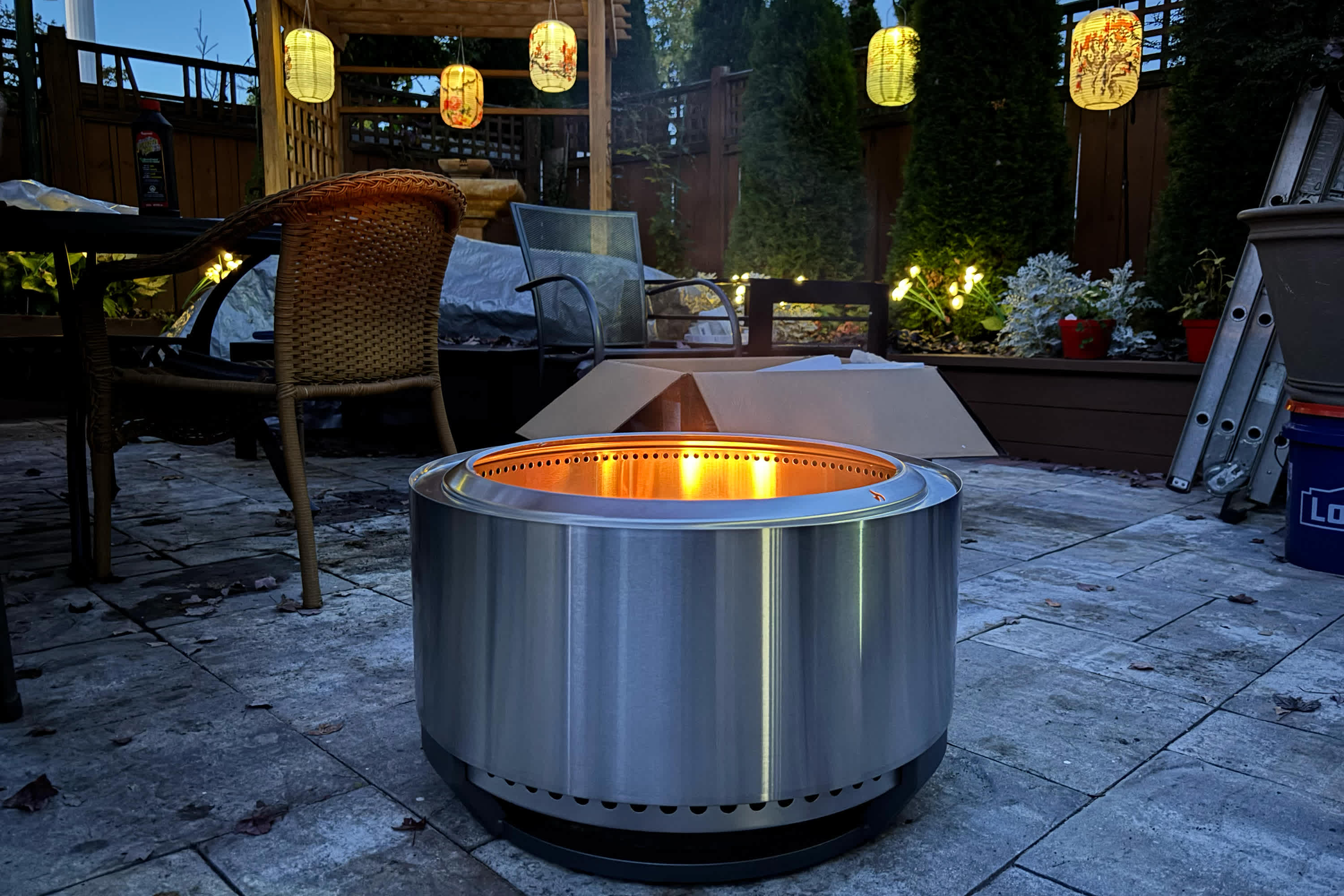 This Smokeless Fire Pit Brought Cozy Camp Vibes to My Outdoor Space (I Use It Every Night!)