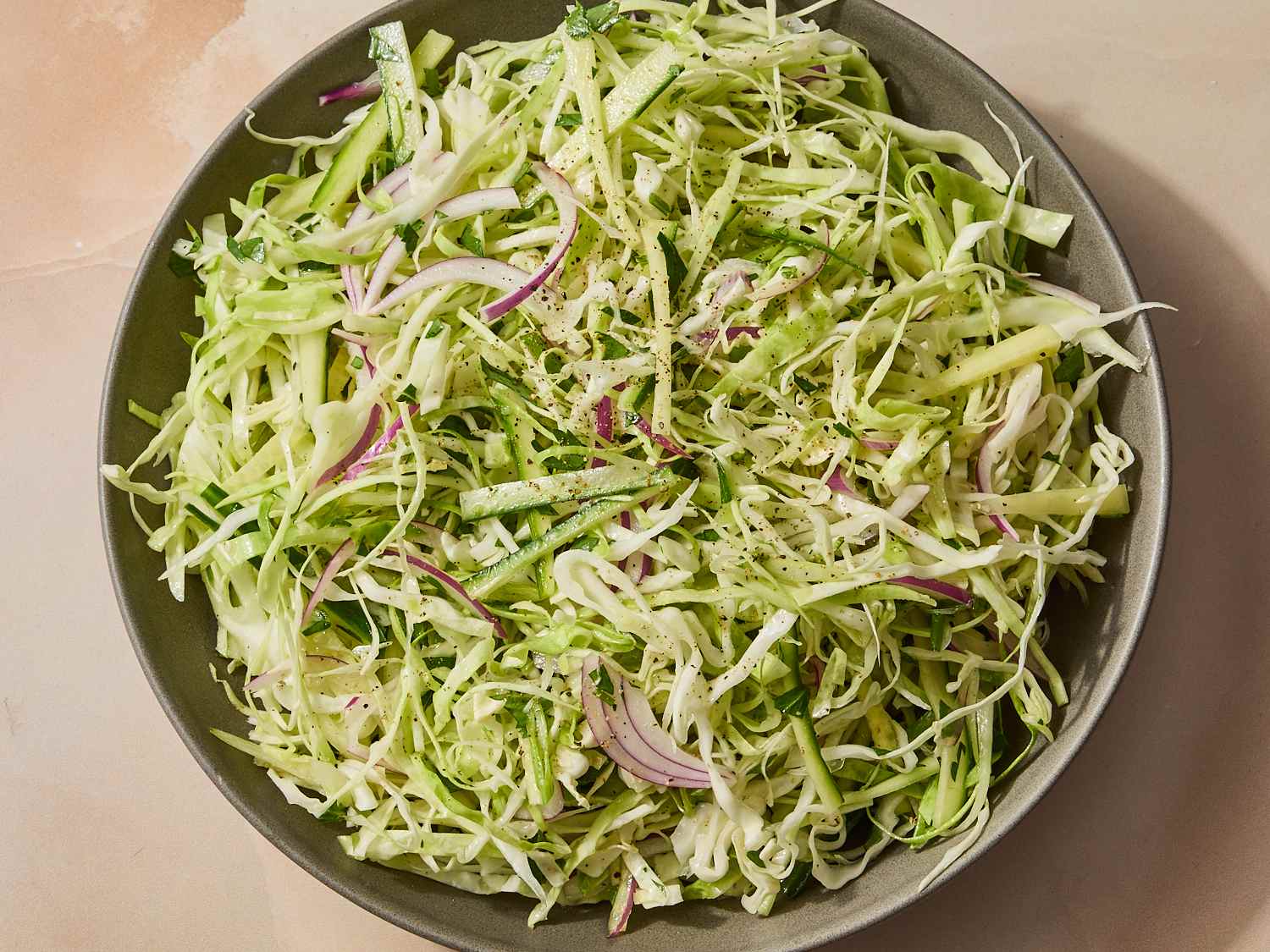 Crunchy Garden Green Cabbage Salad