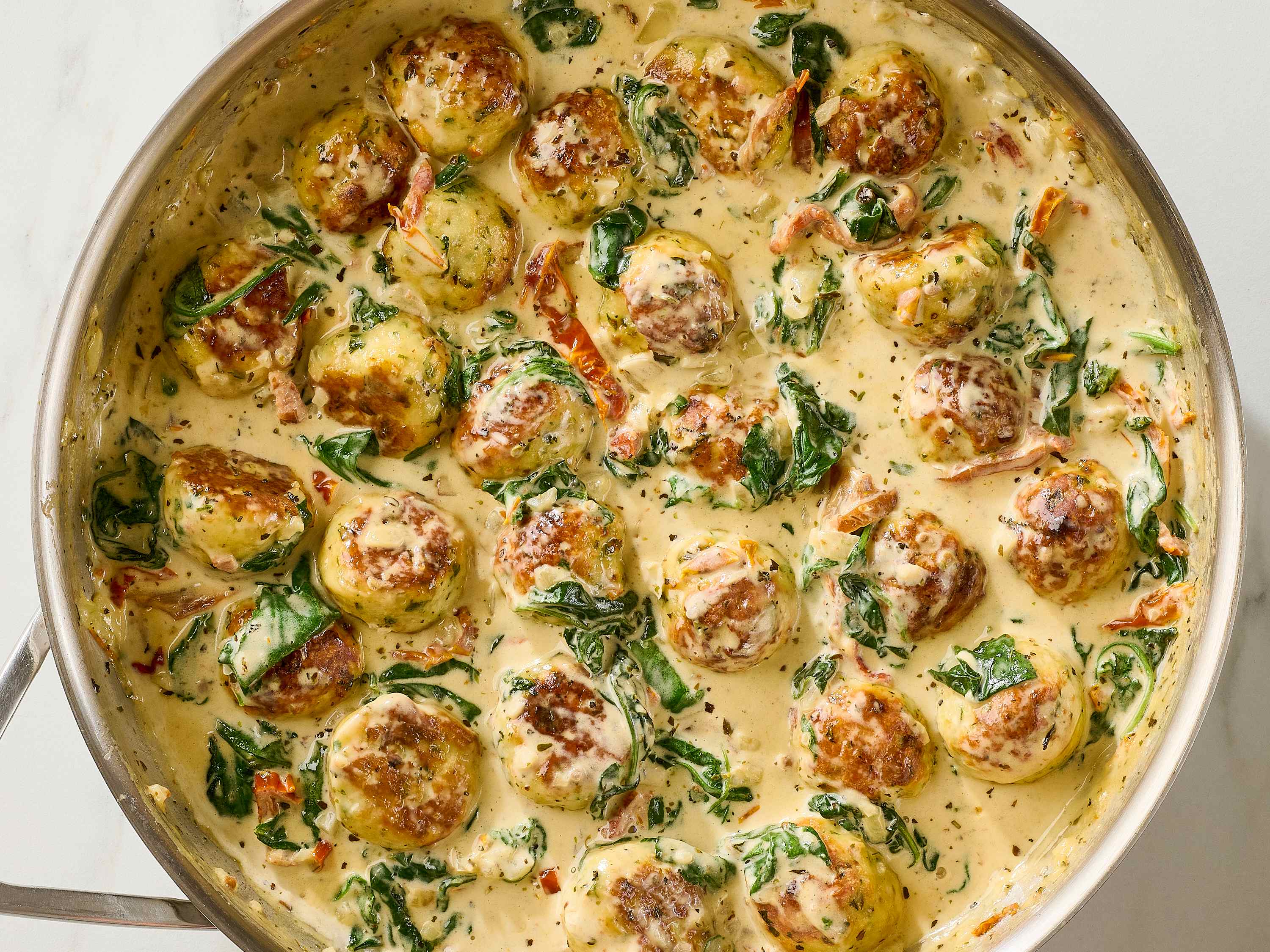 Creamy Tuscan Chicken Meatballs